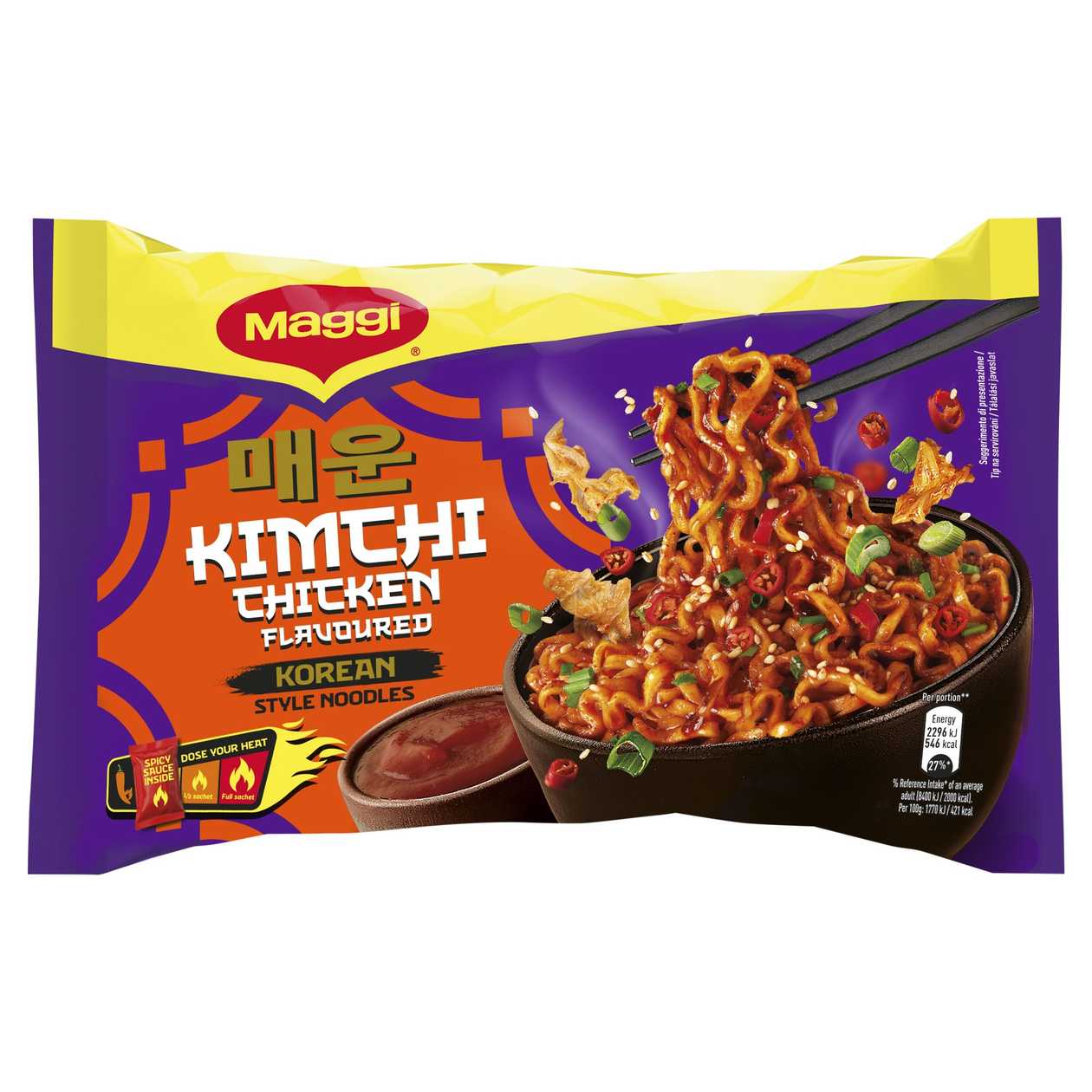 MAGGI Korean Style nudle s kuřecí a kimchi příchutí 130g