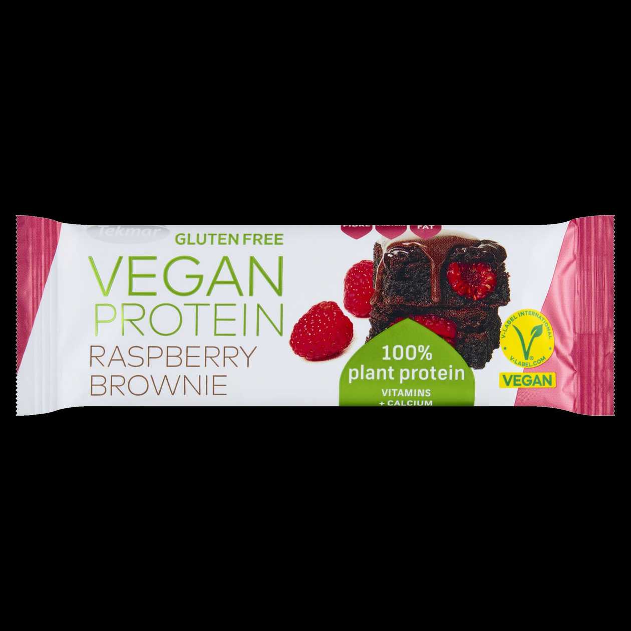 Tekmar Proteinová tyčinka v tmavé kakaové polevě s příchutí malinového brownie 40g