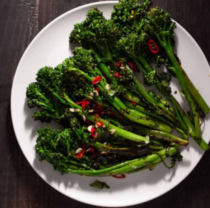 Charred Broccolini with Chili & Garlic