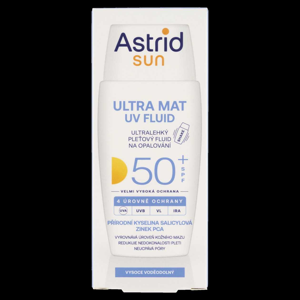 Astrid Sun Ultralehký pleťový fluid na opalování SPF 50+ 40ml