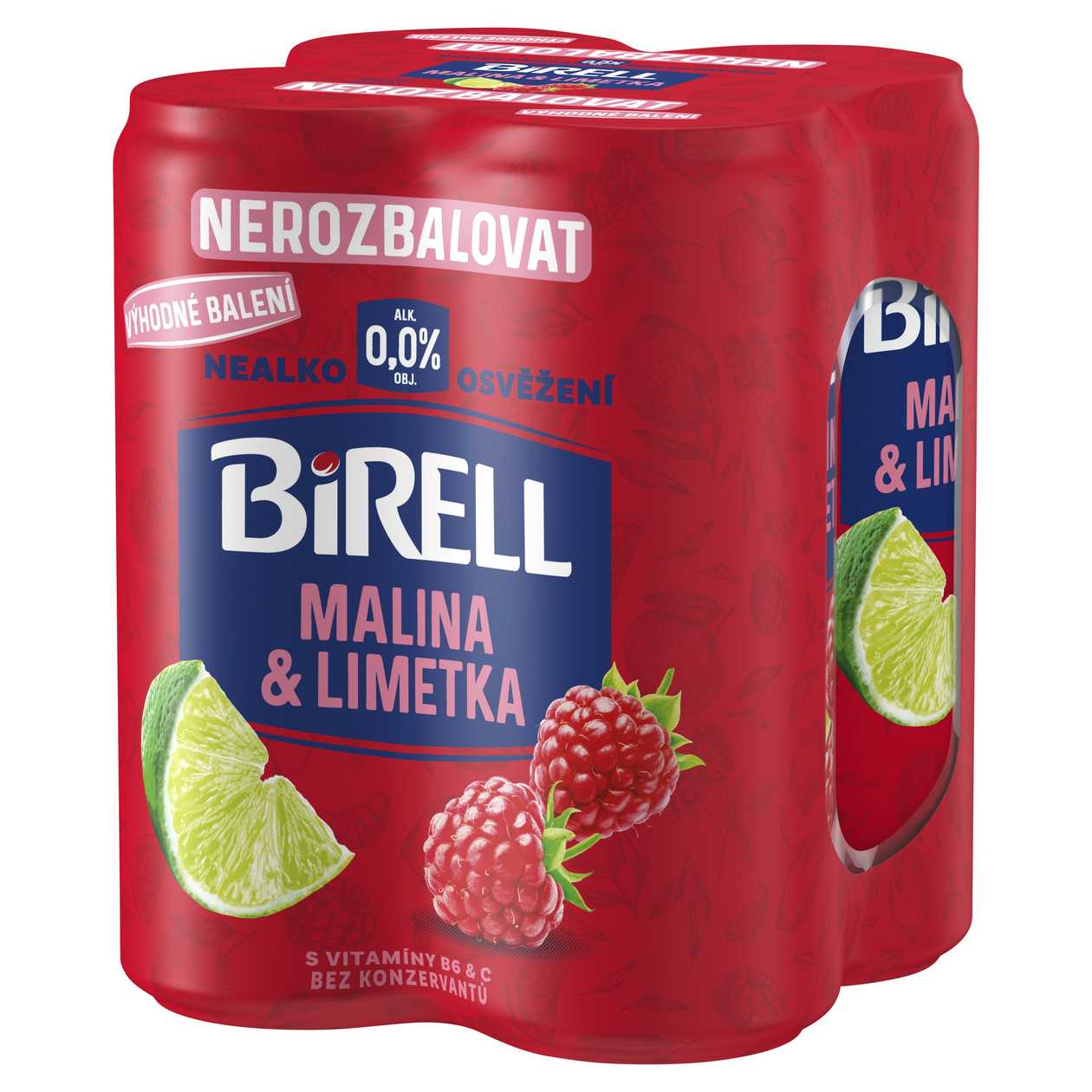 Birell Malina & limetka 4 x 0,33l (1,32l)