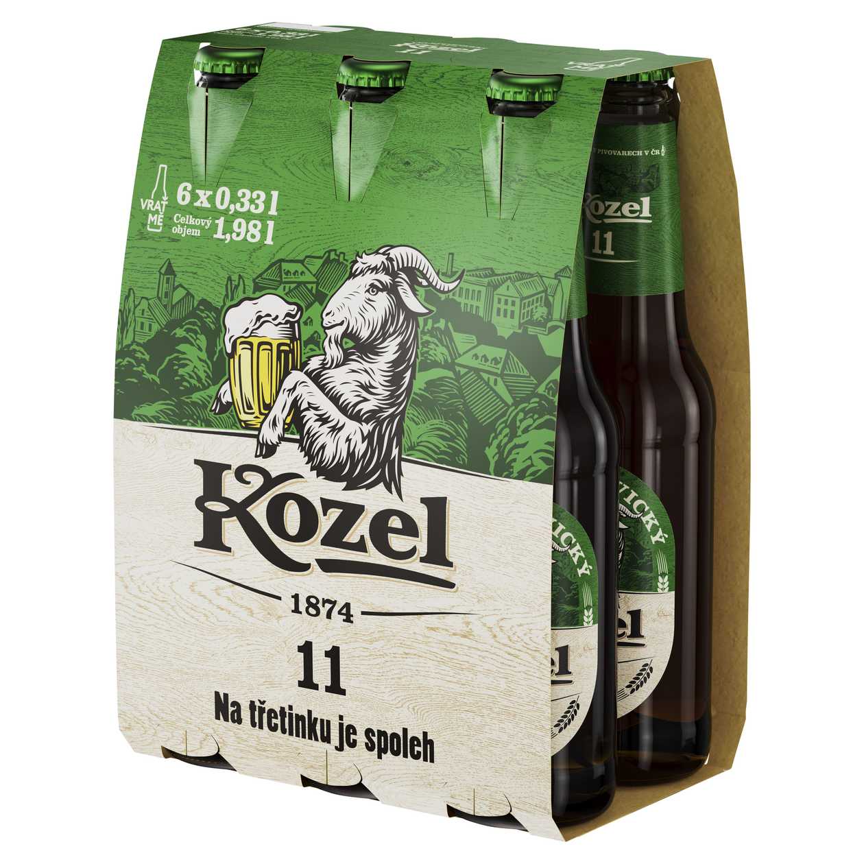 Velkopopovický Kozel 11 pivo ležák světlý 6 x 0,33l (1,98l)