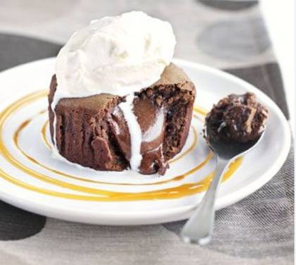 Chocolate Fondant with Vanilla Ice Cream