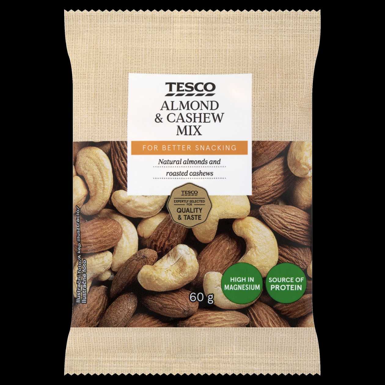 Tesco Směs jader mandlí a pražených jader ořechů 60g