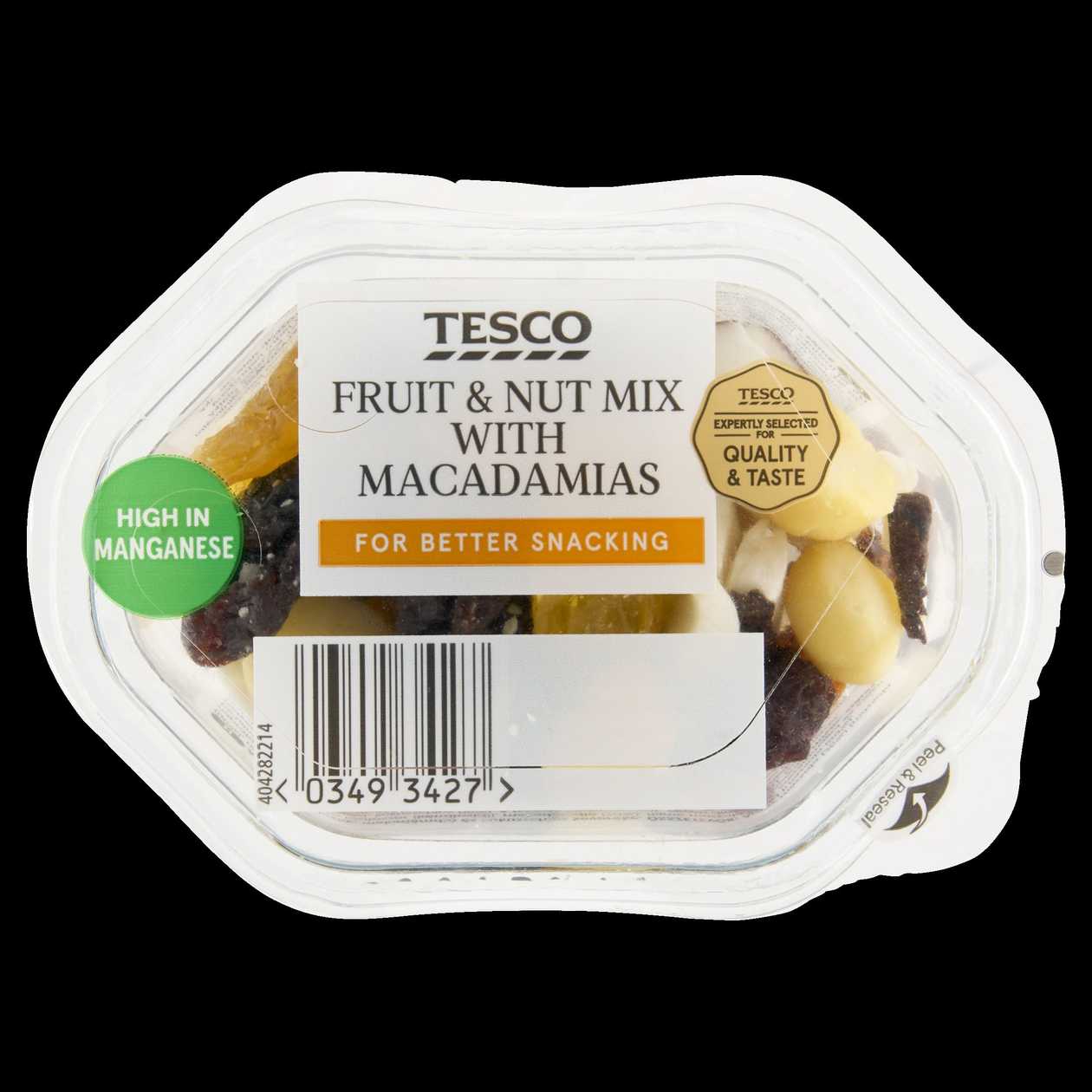 Tesco Směs sušeného ovoce, jader makadamových ořechů a kokosových plátků 55g