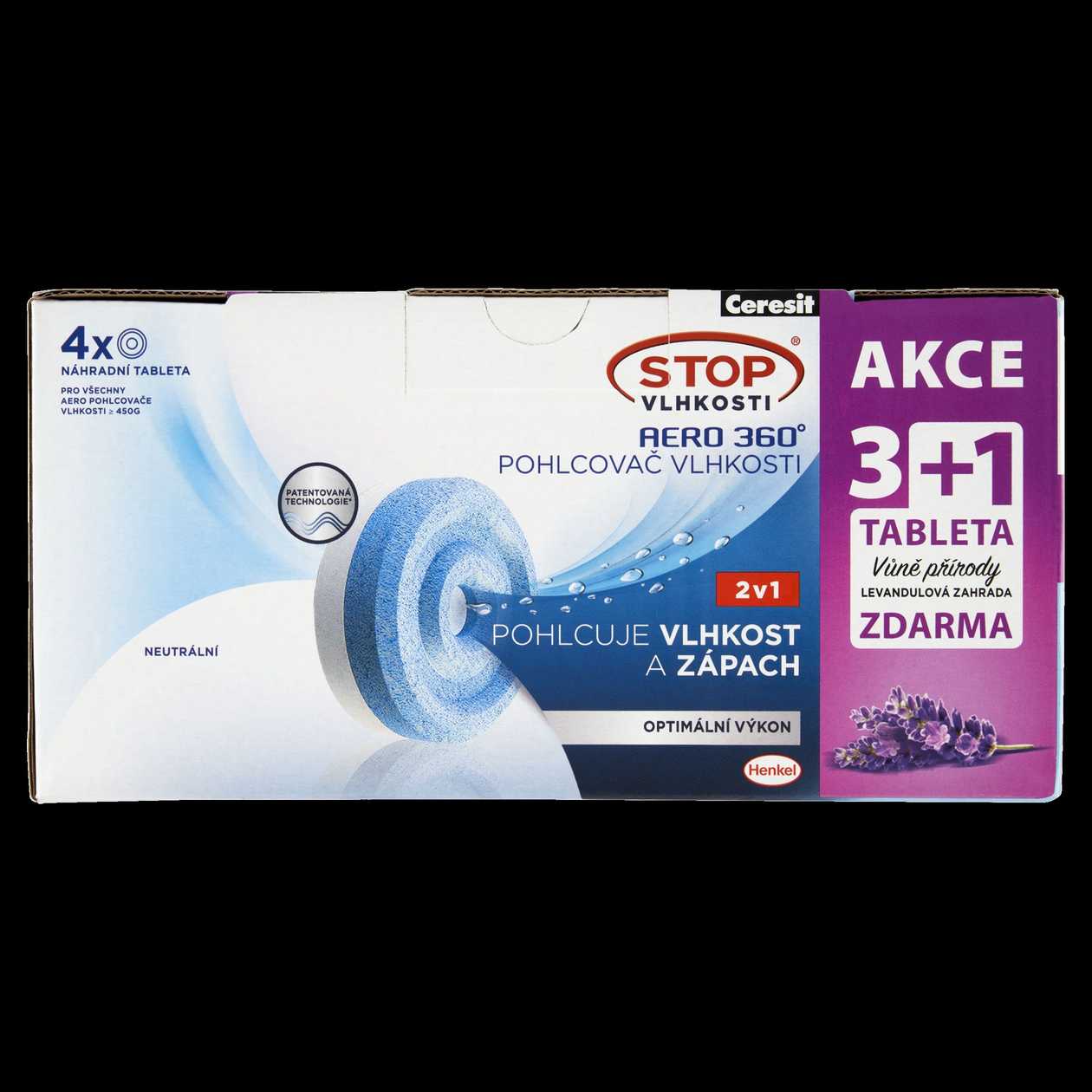 Ceresit Stop Vlhkosti Aero 360° pohlcovač vlhkosti 4 x 450g (1800g)