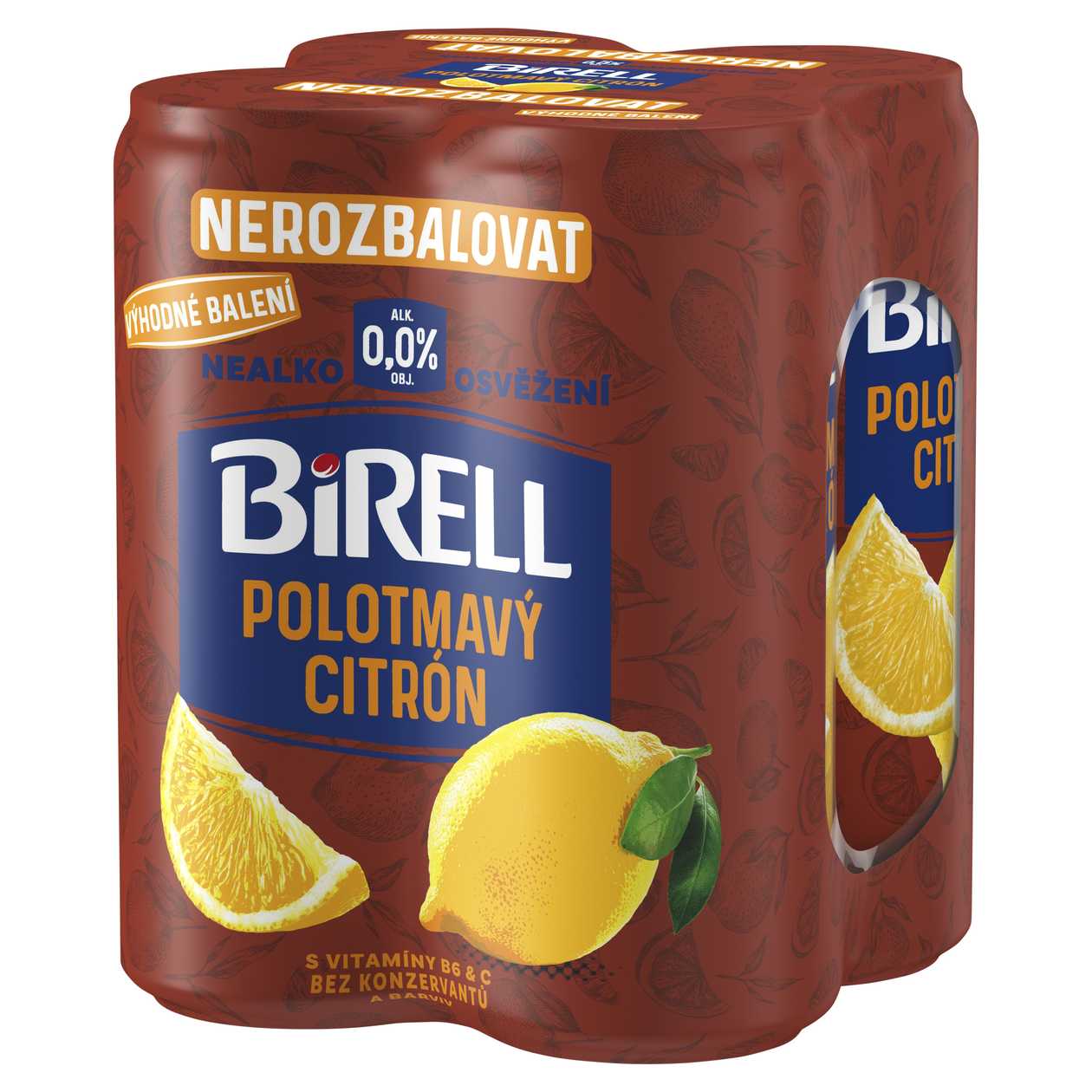 Birell Polotmavý citrón 4 x 0,33l (1,32l)