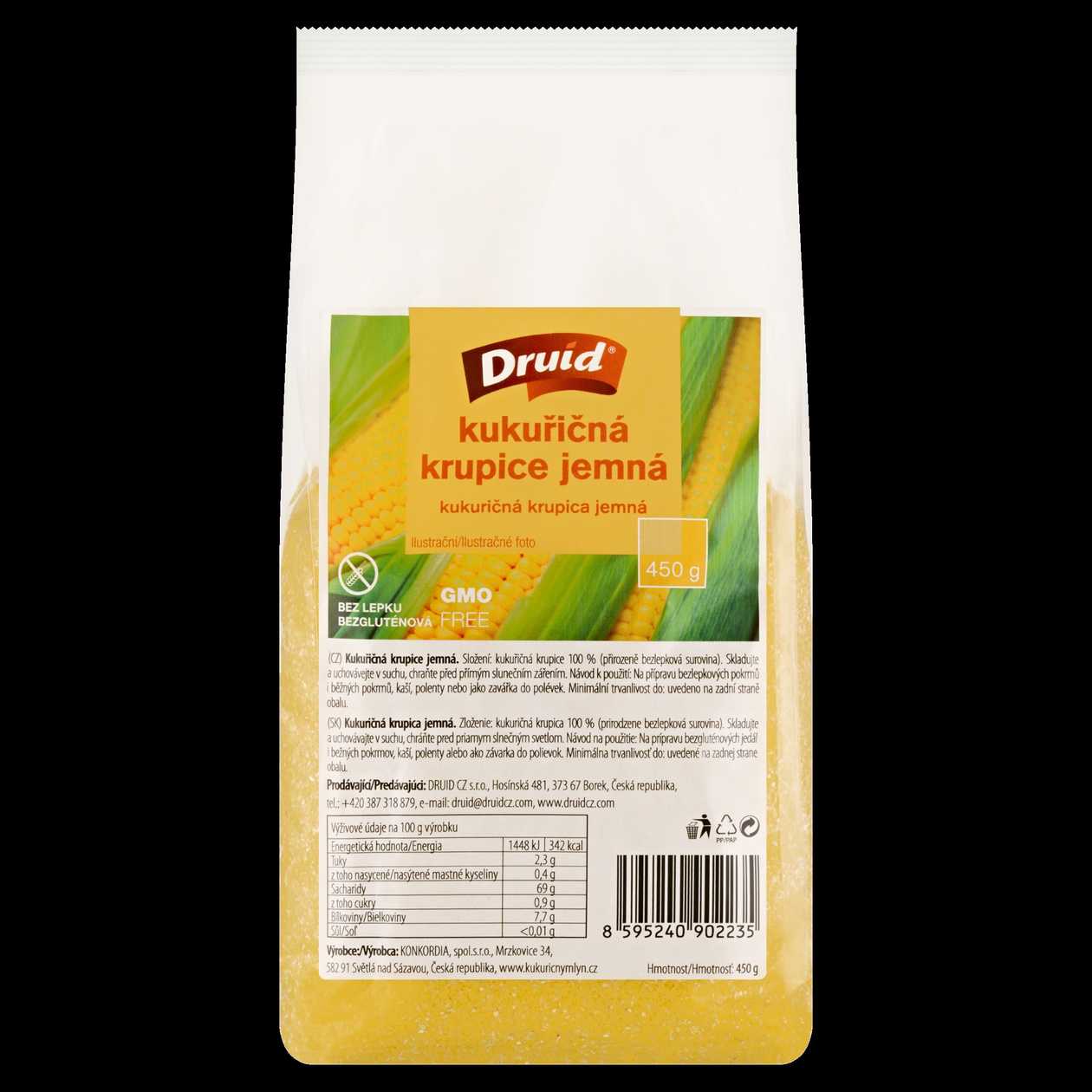Druid Kukuřičná krupice jemná 450g