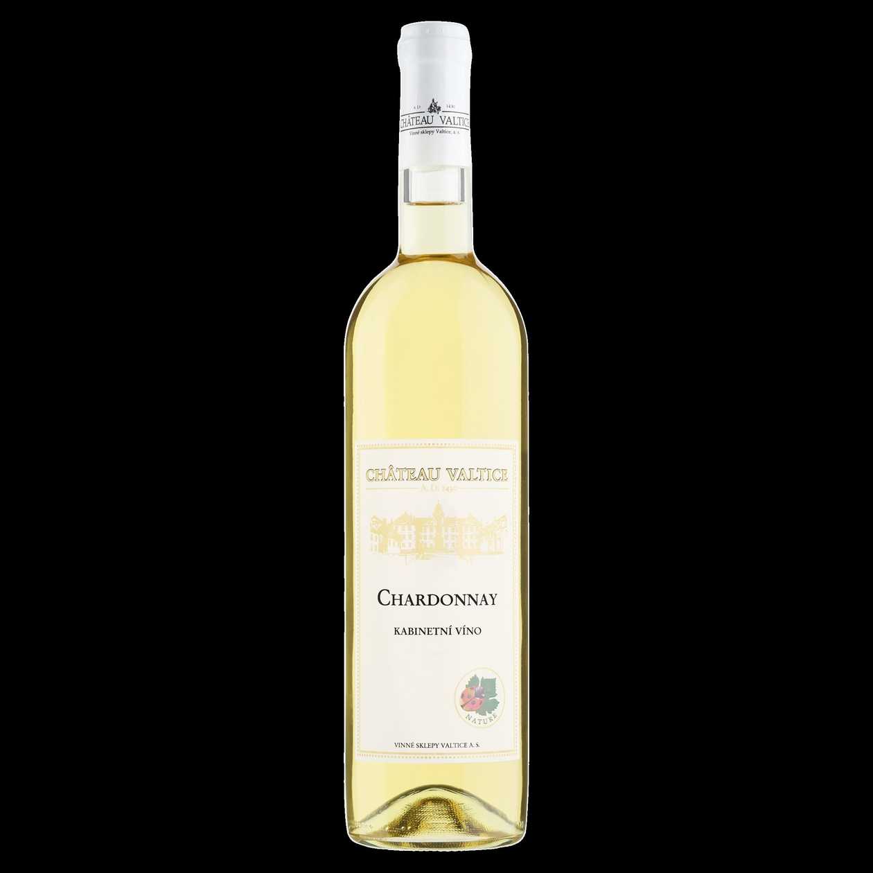 Château Valtice Chardonnay kabinetní víno s přívlastkem polosuché 0,75l