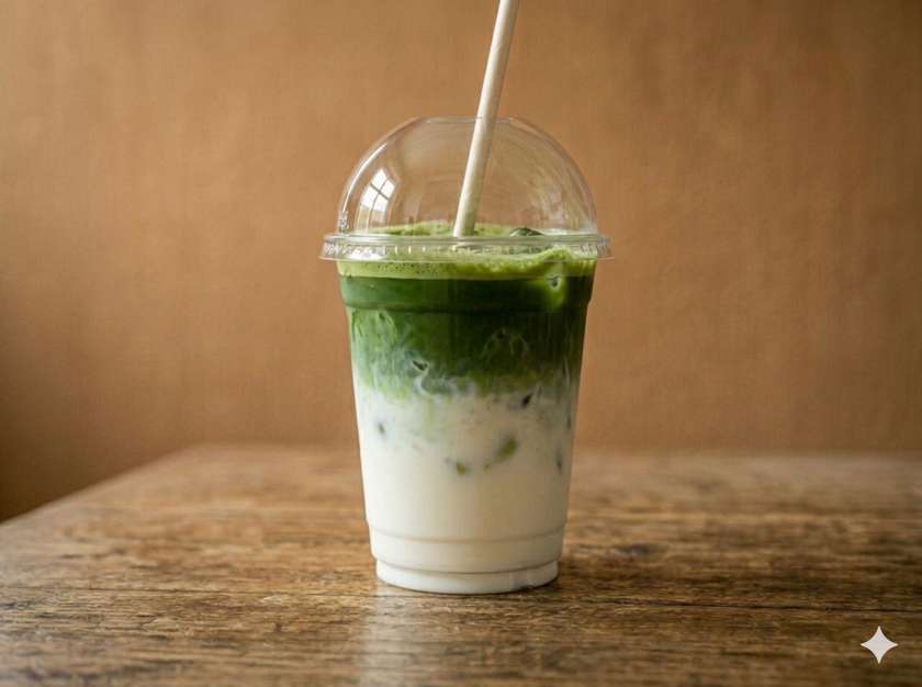 Iced matcha latte