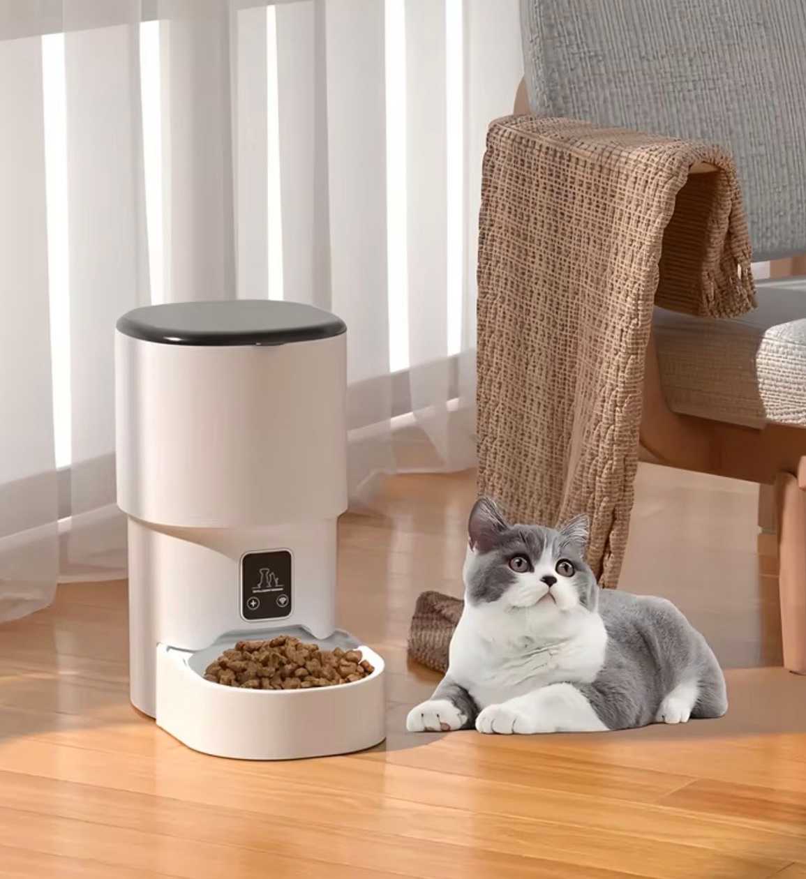 Automatic Smart Cat Food Dispenser, Double Cat Food Dispenser