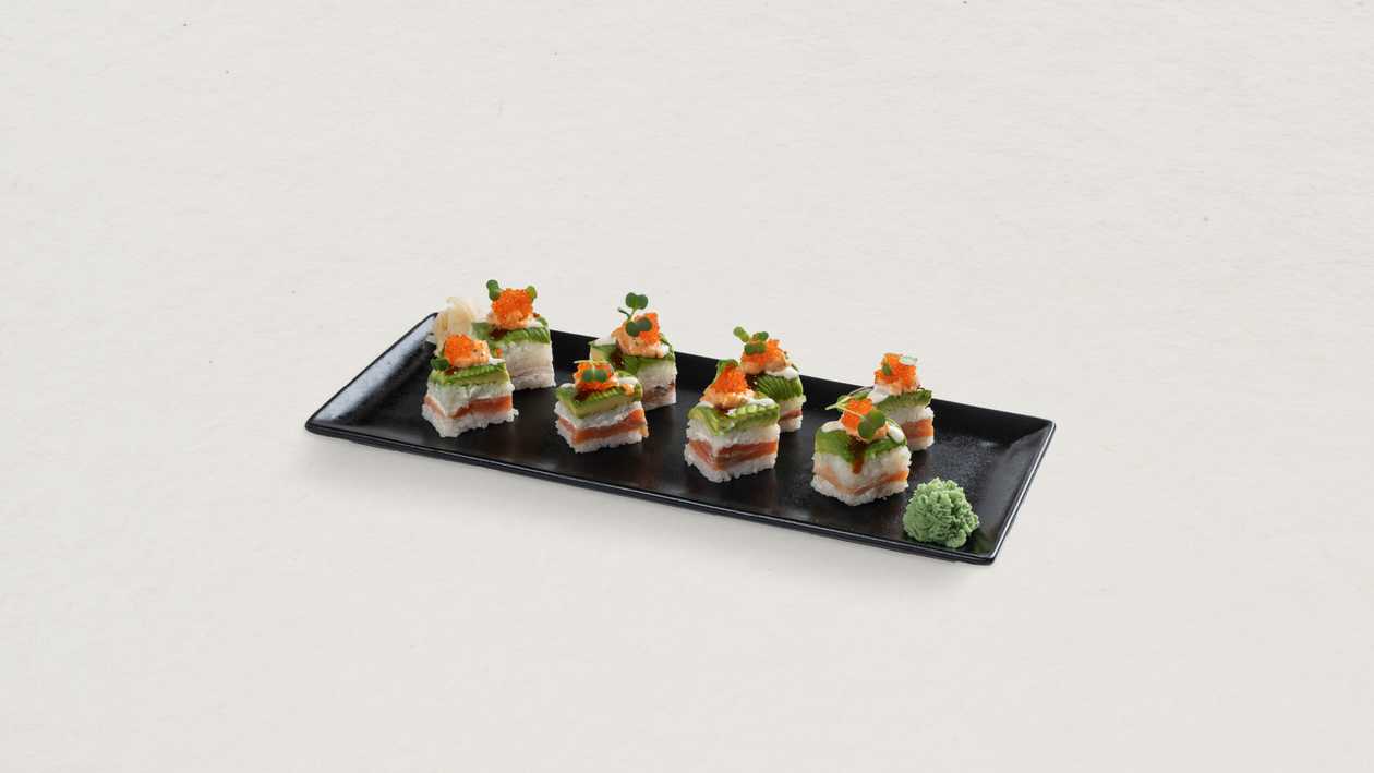 161. Oshizushi Salmon Aburi