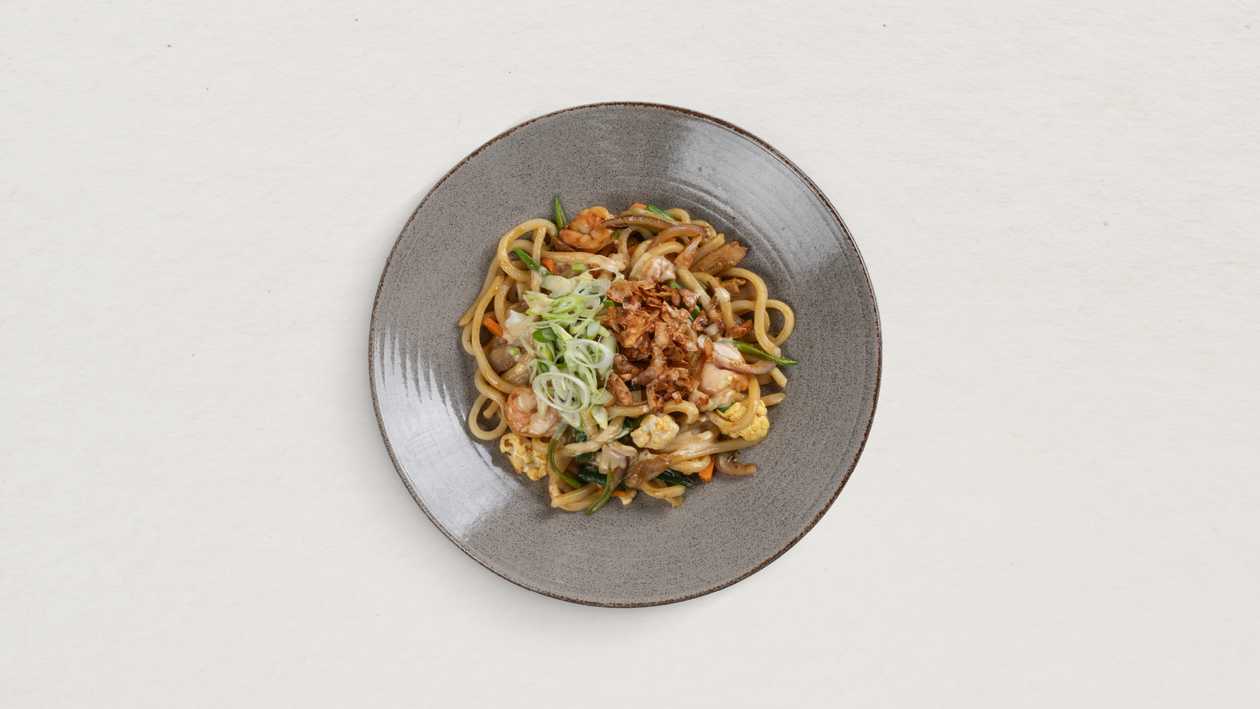 44. Coconut Curry Udon Chicken + Prawn