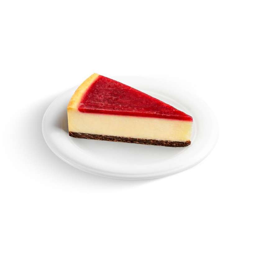 Cheesecake with raspberries