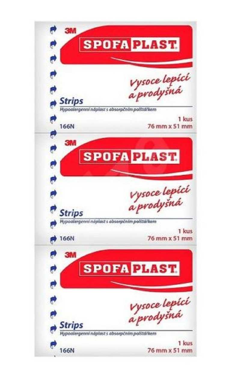 3M Spofaplast 166N Strips 76x51mm 3pcs