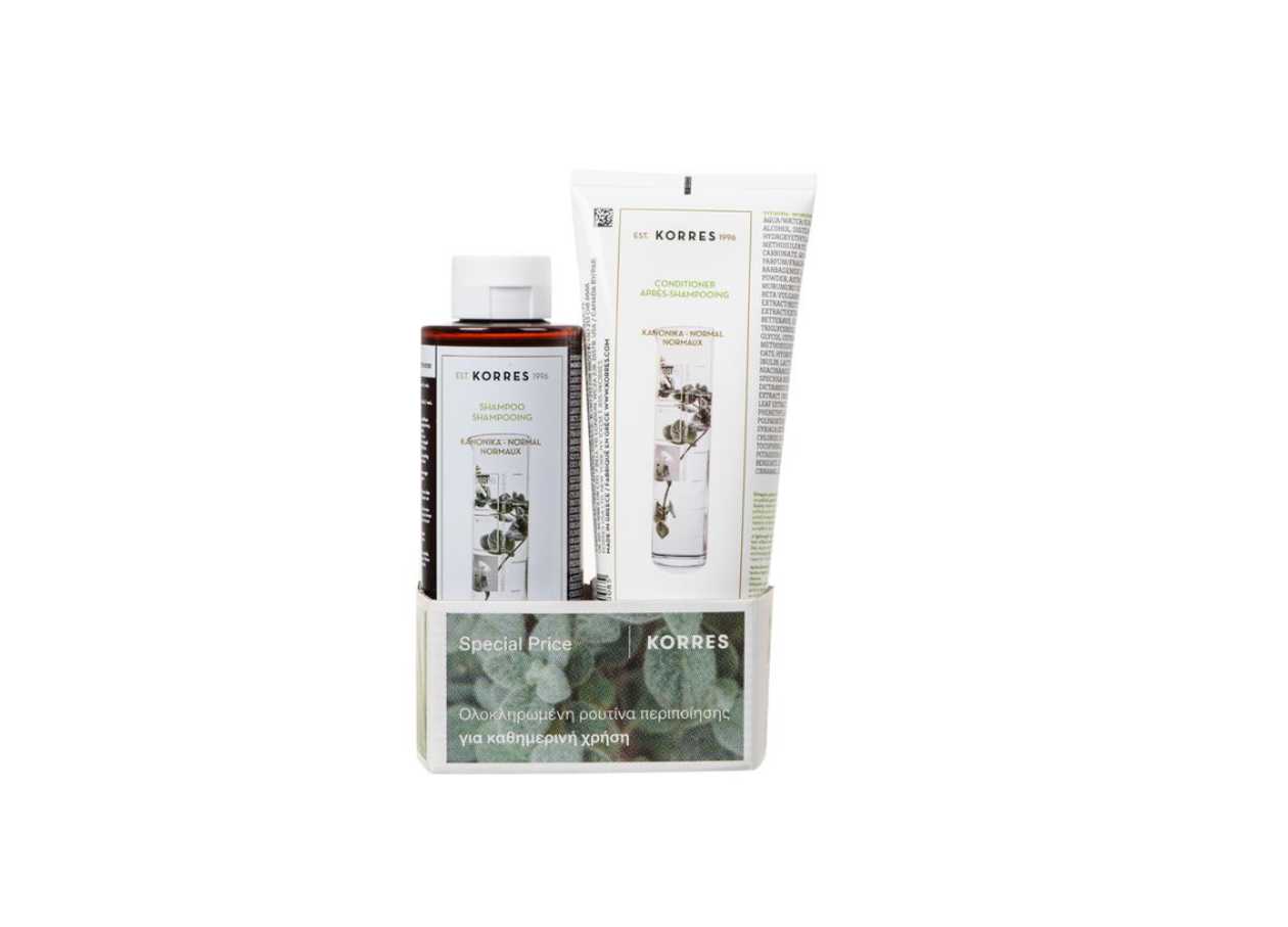 Korres Promo with Aloe & Dittany Shampoo for Normal Hair, 250ml & Conditioner for Normal Hair, 200ml