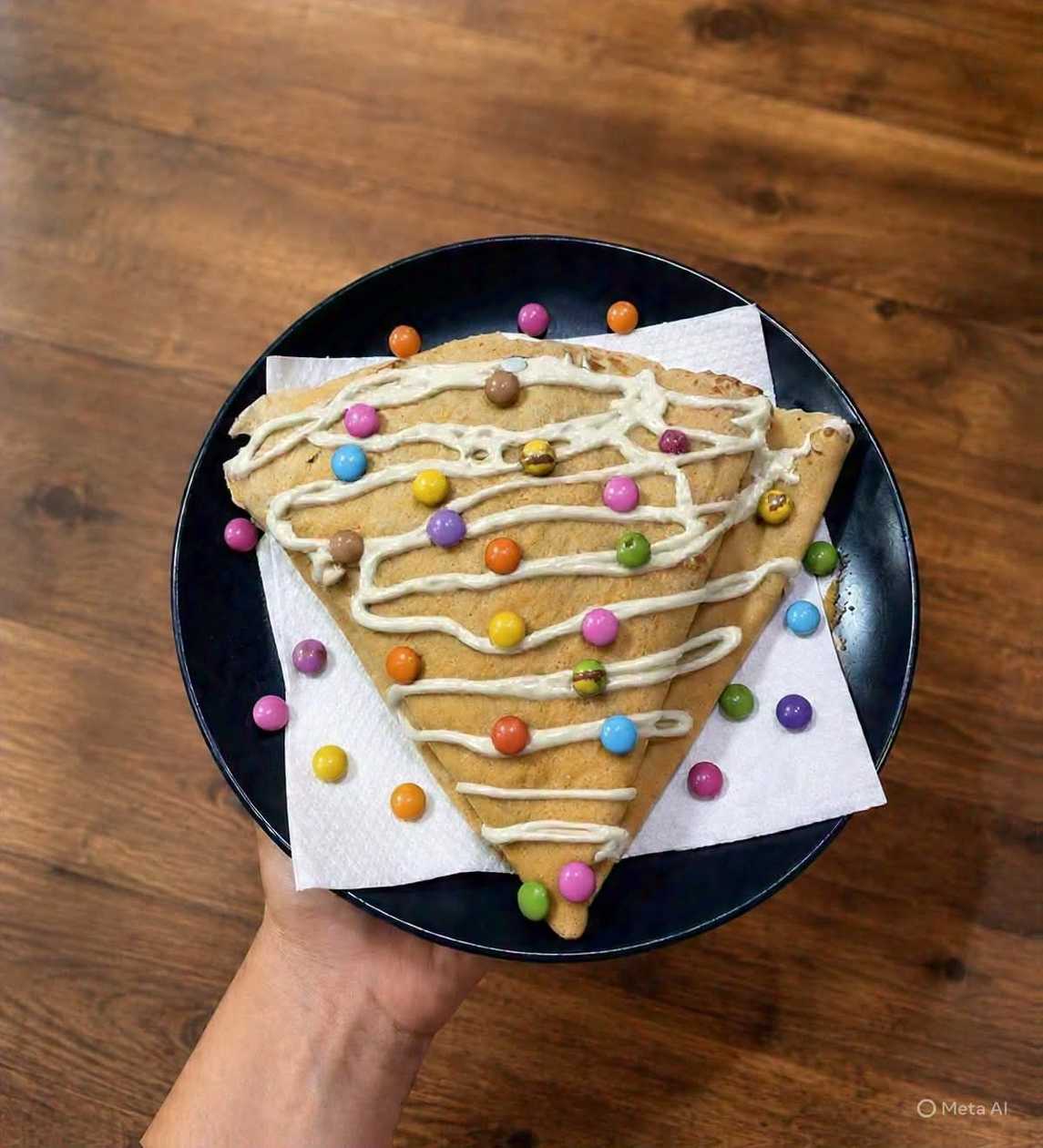 White choclate & Smarties ( Crepe ) 💙💛🩷