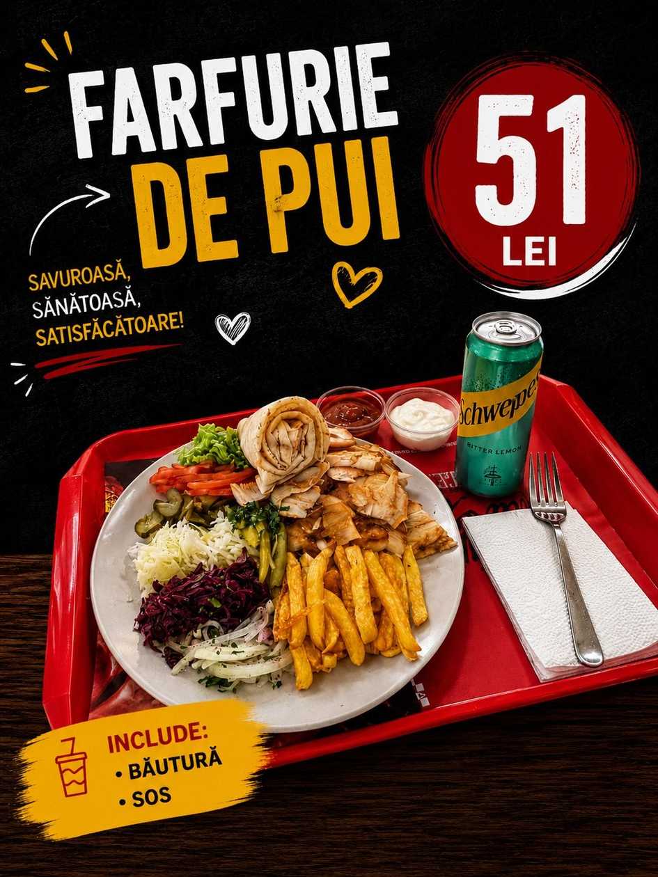 Shaorma la Farfurie Pui