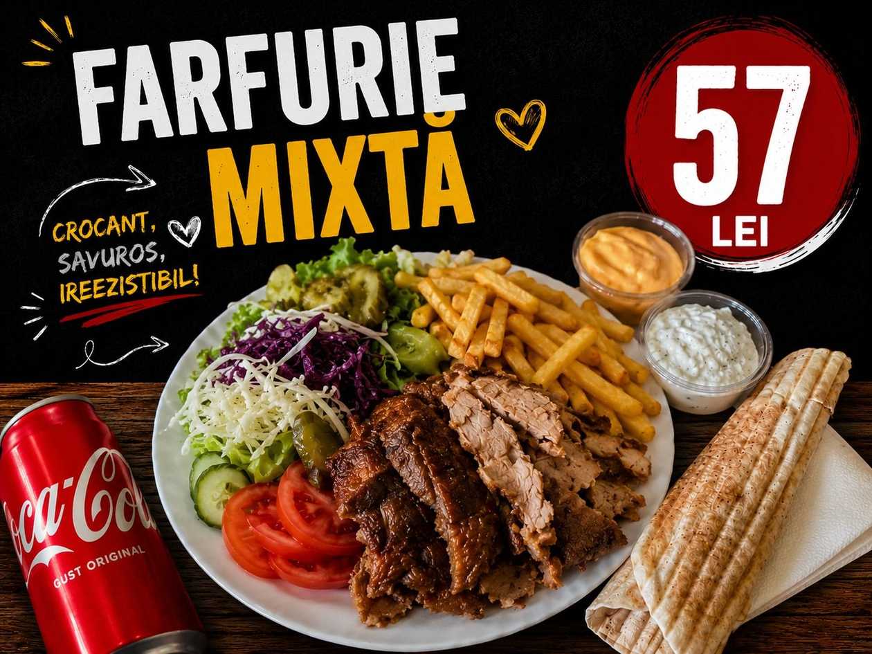 Shaorma Farfurie Mix Vită-Pui