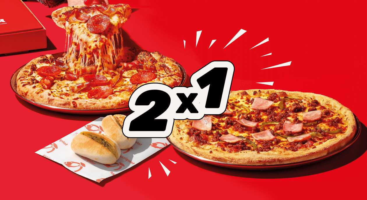 2x1 Pizza Média  + 2 pães de alho