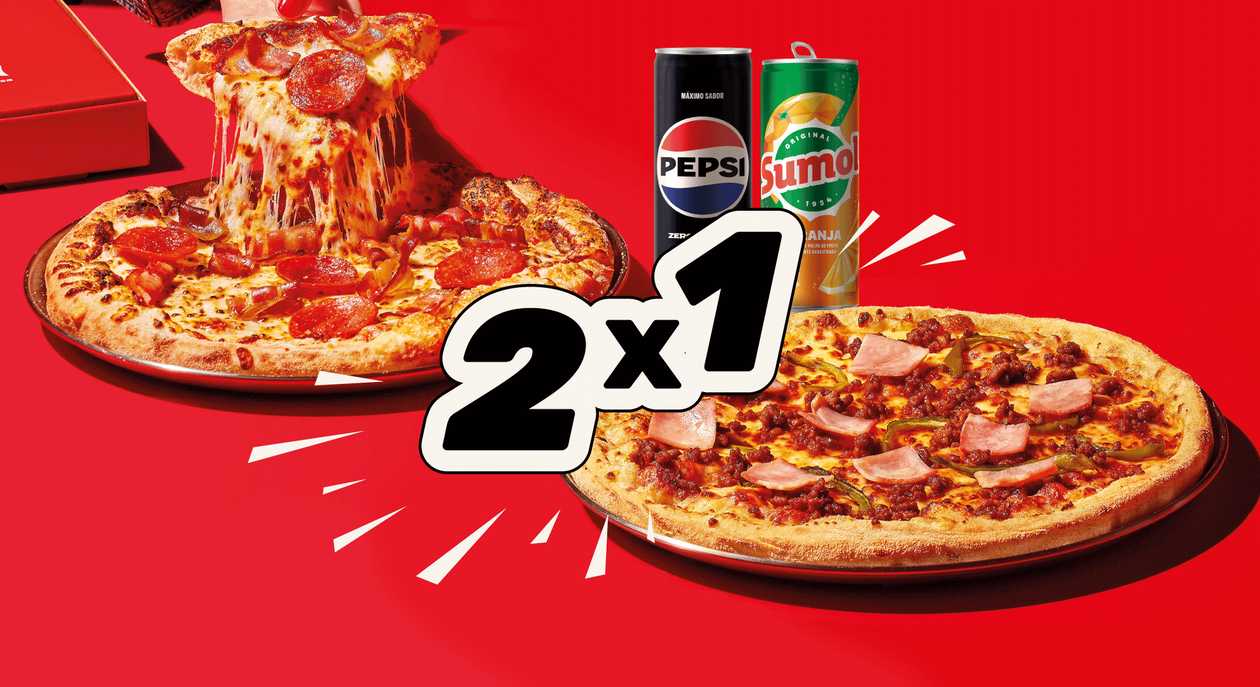 2x1 Pizza Média  + Bebida
