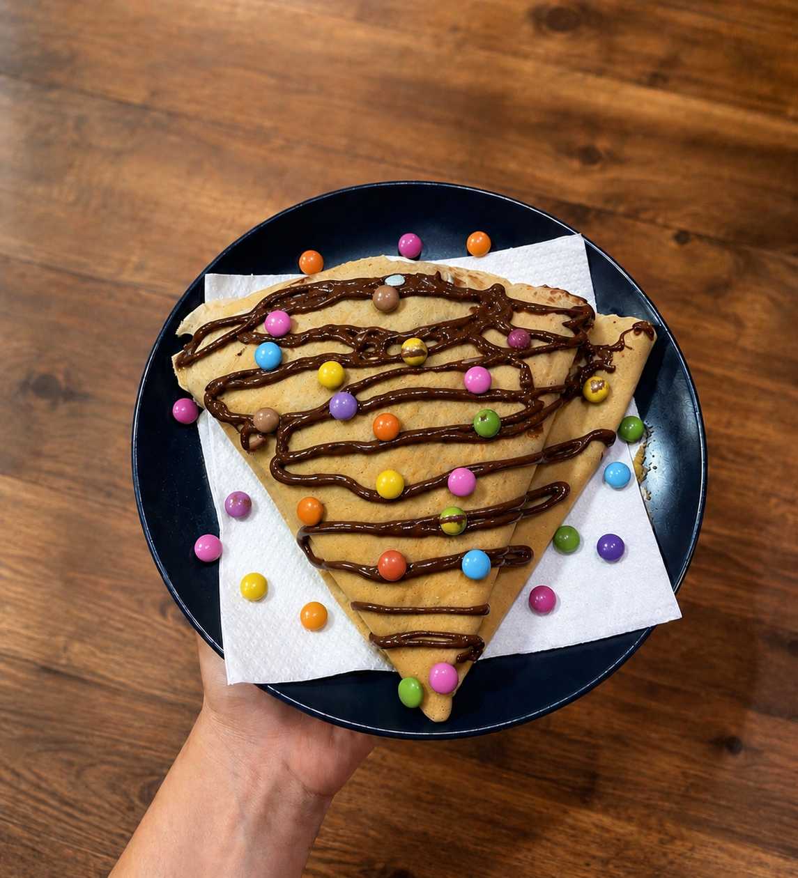 Nutella & Smarties ( Crepe ) 💙🩵💛