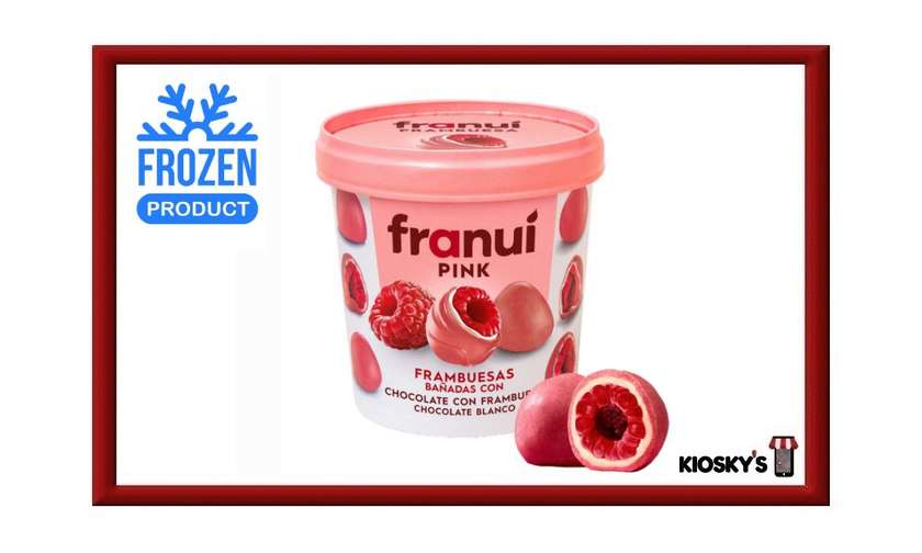 Franui Pink Raspberries in White Chocolate 150g