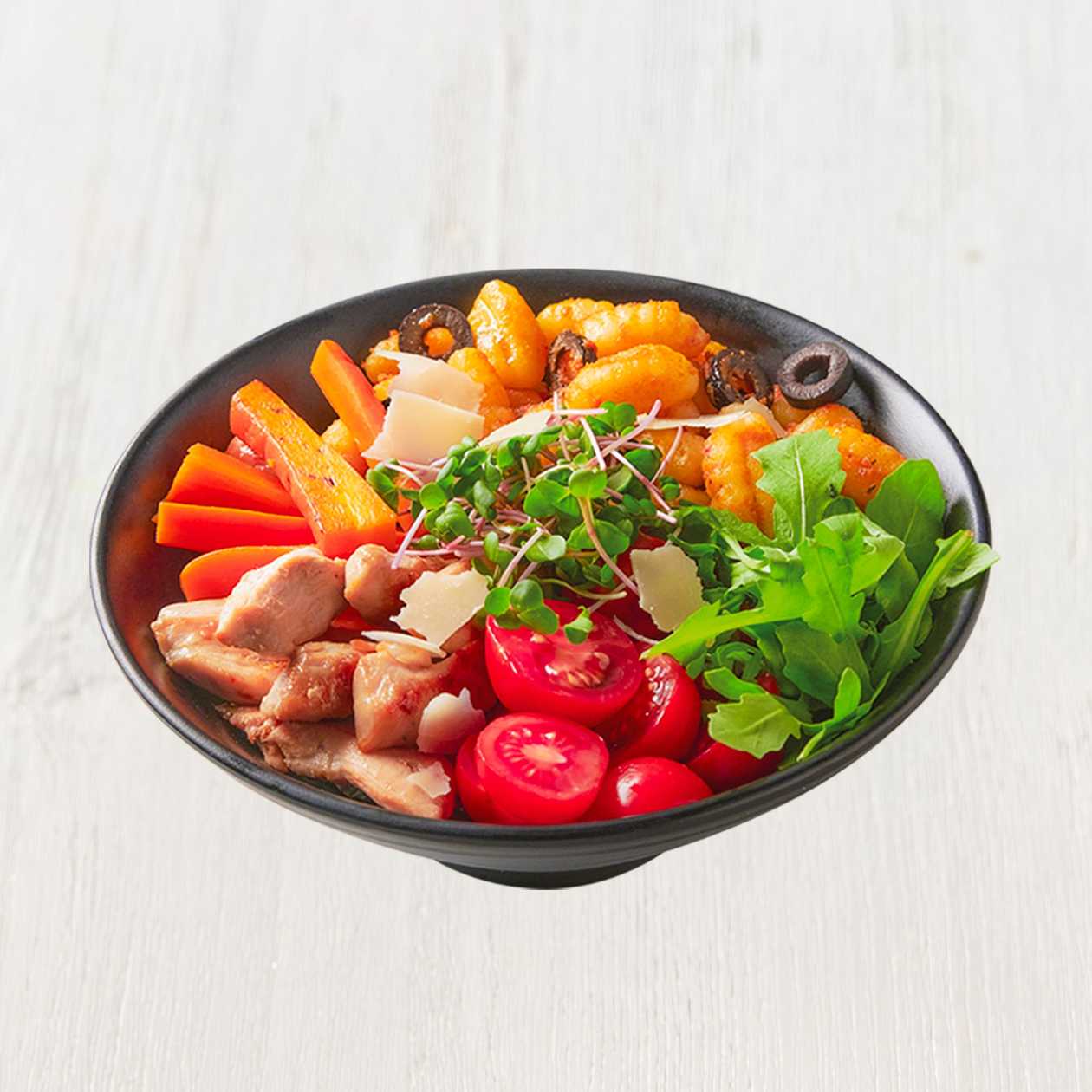 Tomatový bowl noky s kuřetem