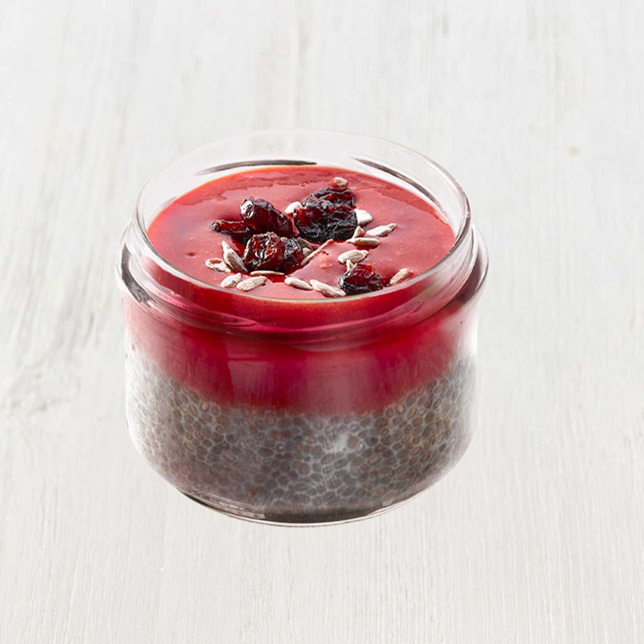 Chia puding s jahodami