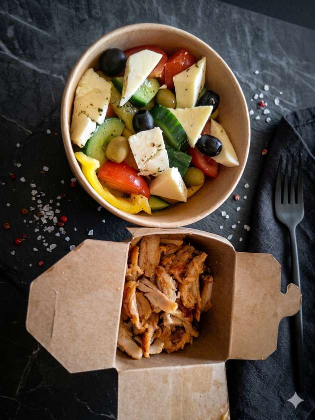 🍗 MEGA Grécky FIT Box s kuracím mäsom (300g + 250g)