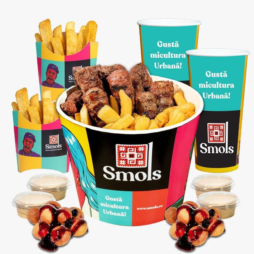 Extra Smols bucket menu 7 small beef-mutton, 6 pork meatballs