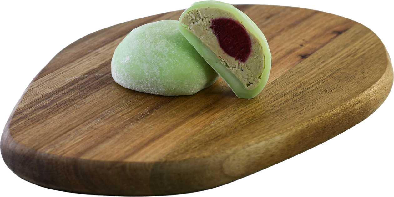 PISTACHIO & RASPBERRY MOCHI