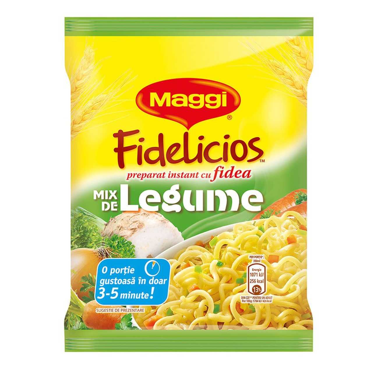 Preparat instant cu fidea si mix de legume Maggi Fidelicios, 59.2 g