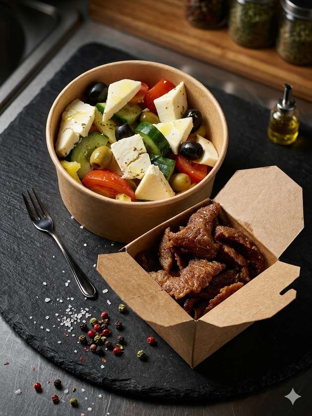 MEGA Kebab-Grécky Fit Box s hovädzím mäsom (300g+200g).