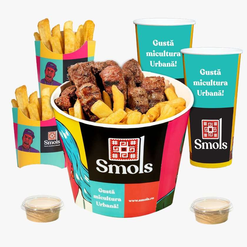 Menu Smols bucket 6 small pork beef, 6 pork meatballs