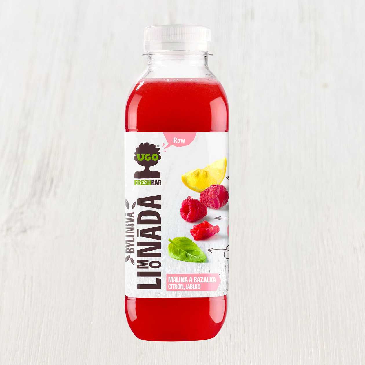 UGO Limonáda Malina bazalka 500 ml