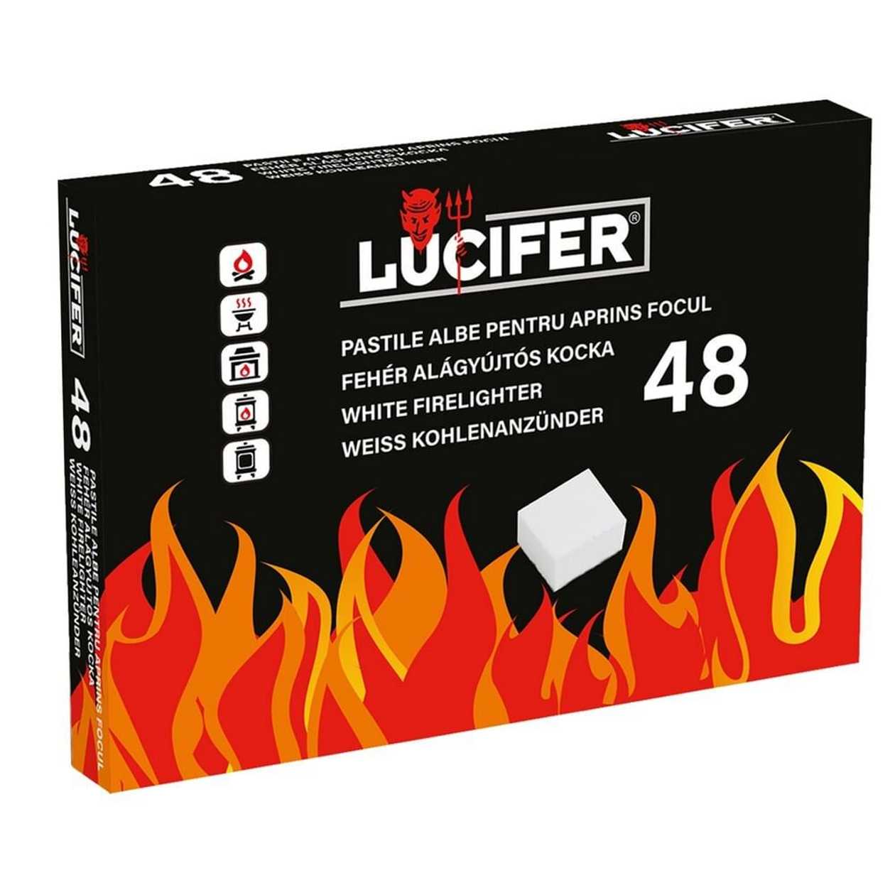 Pastile pentru aprins focul Lucifer, 48 bucati