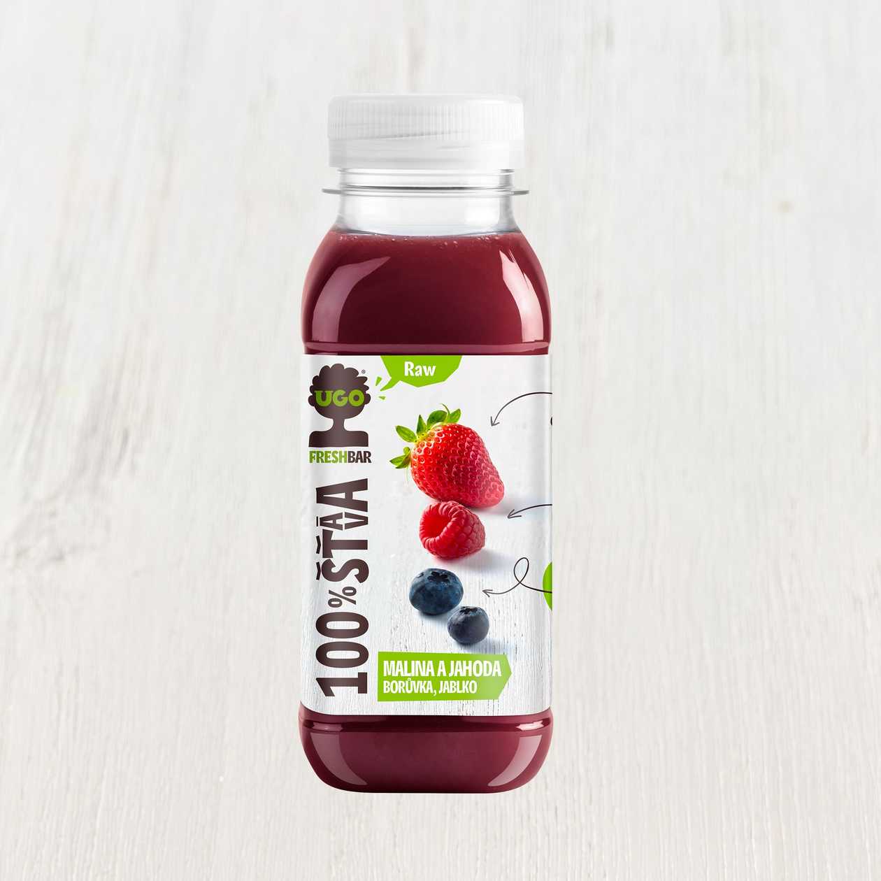 UGO Smoothie Malina borůvka jahoda 250 ml
