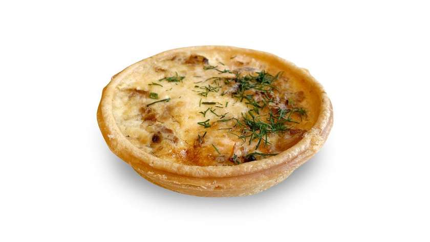 Quiche with Chanterelles and Salmon