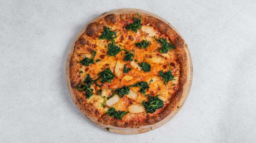 Pizza Pollo con Spinaci