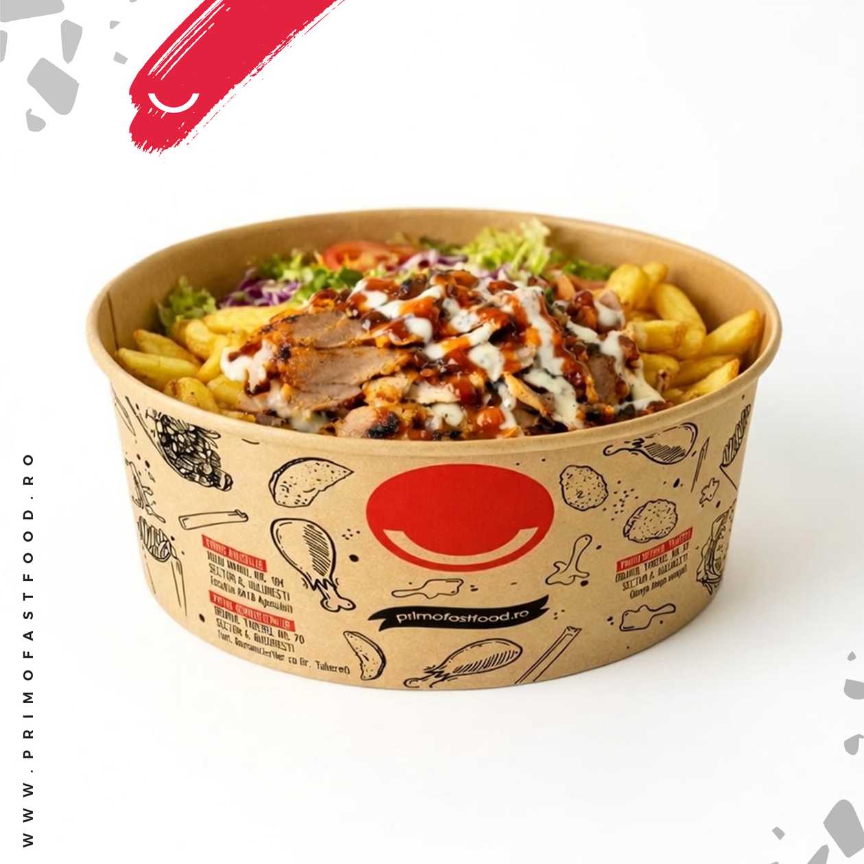 Chicken Doner Box with Medium Flatbread