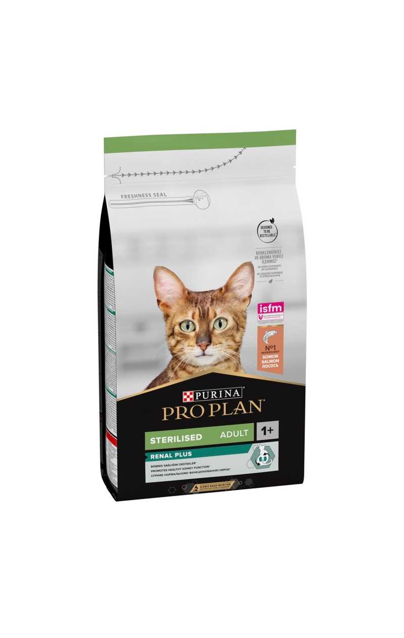 Purina Pro Plan Sterilised Adult 1+ Renal Plus Dry Cat Food, Salmon Bulk 1 kg