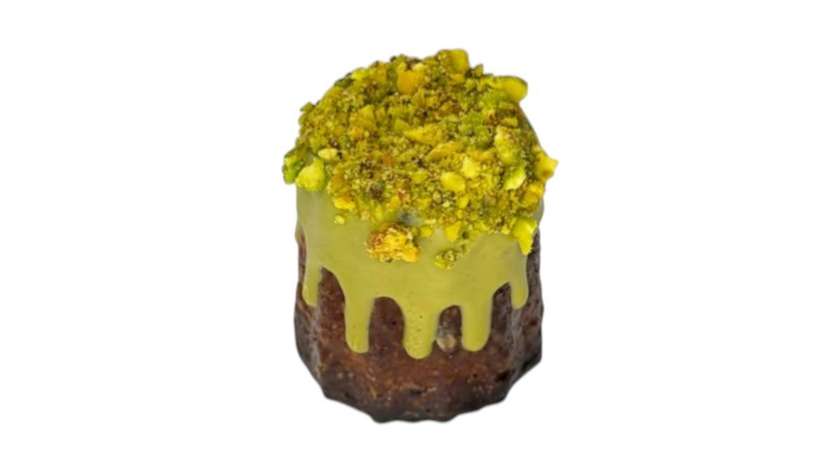 Canelé with Pistachios and Chocolate