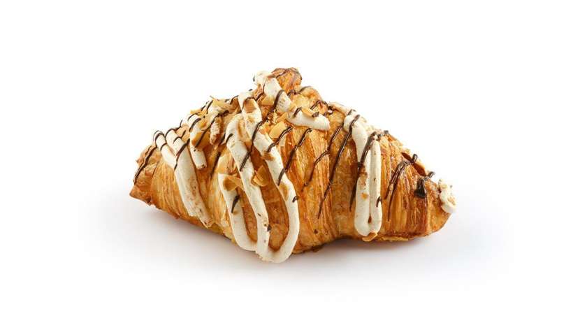 Croissant with Chocolate Cream and Cherries
