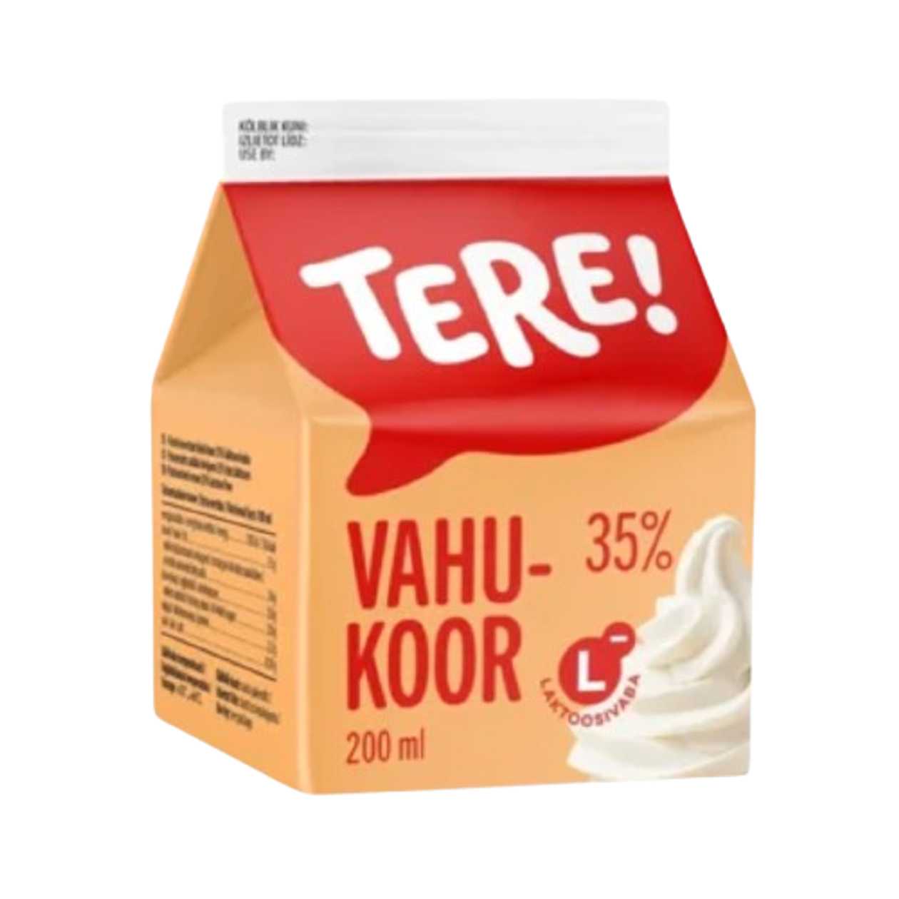 Tere, vahukoor 35%, 0,2l (aegub peagi)