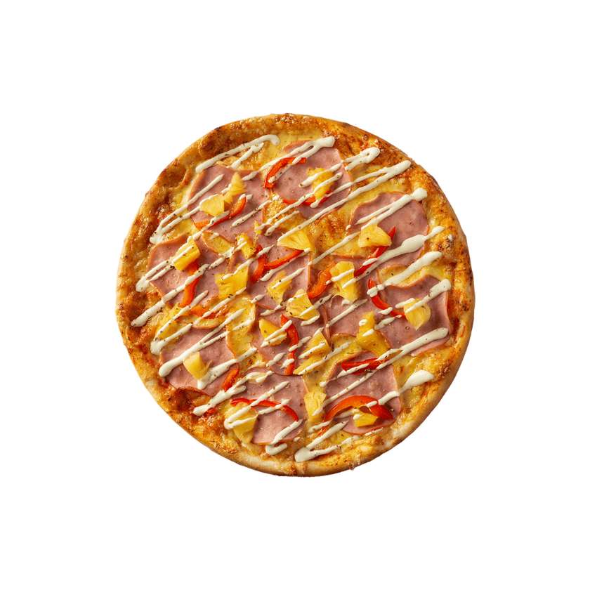 Hawaiian pizza with chicken