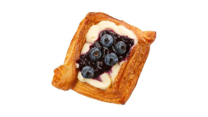 Cream Layer with Blueberries and Cranberries