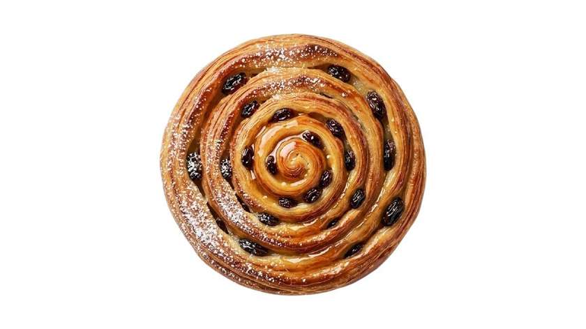 Bun with Raisins and Whipped Cream