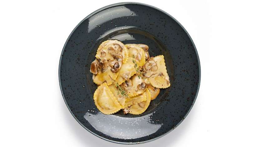 Beef and boletus ravioli