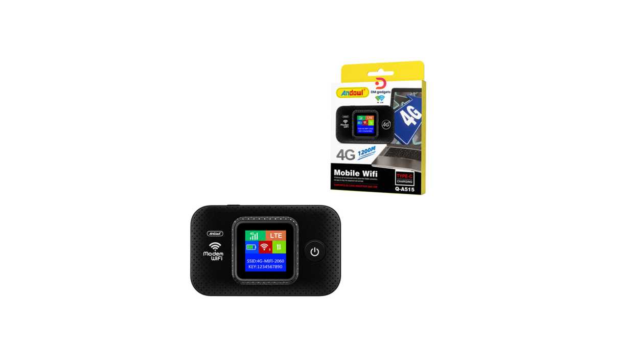 #450BD1#Andowl®Q-A515 4G 1200Mbps LTE Wi-Fi Router with Display and SIM Support